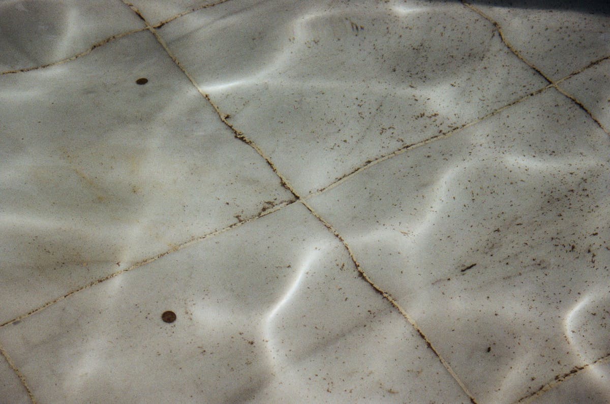 Dated pool tile